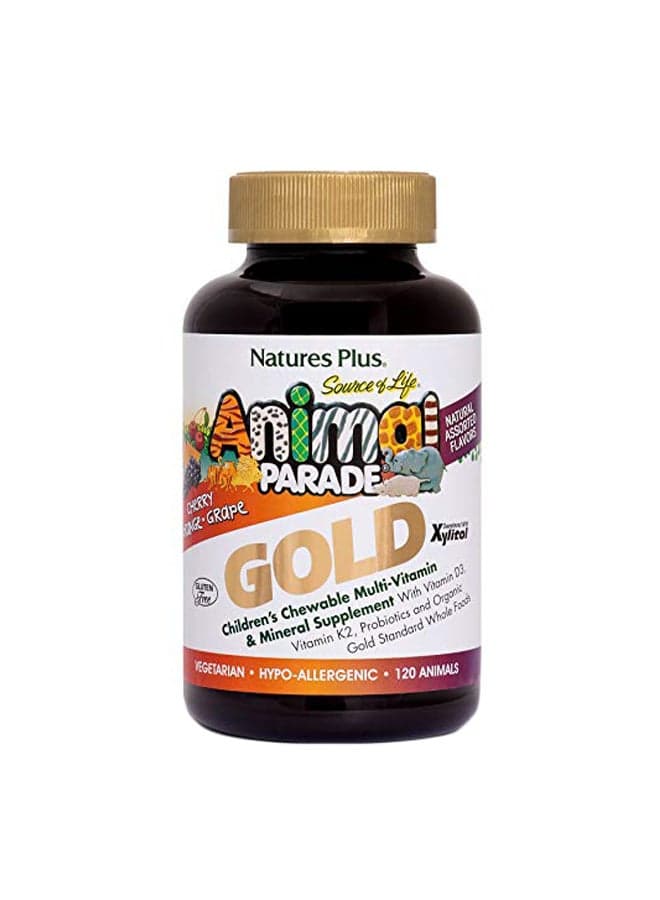 Animal Parade Gold Chewable Multi-Vitamin And Mineral Supplement- 120 Tablets