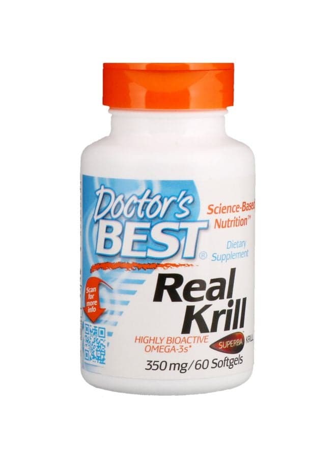 Real Krill Dietary Highly Bioactive Omega-3s-60 Softgel
