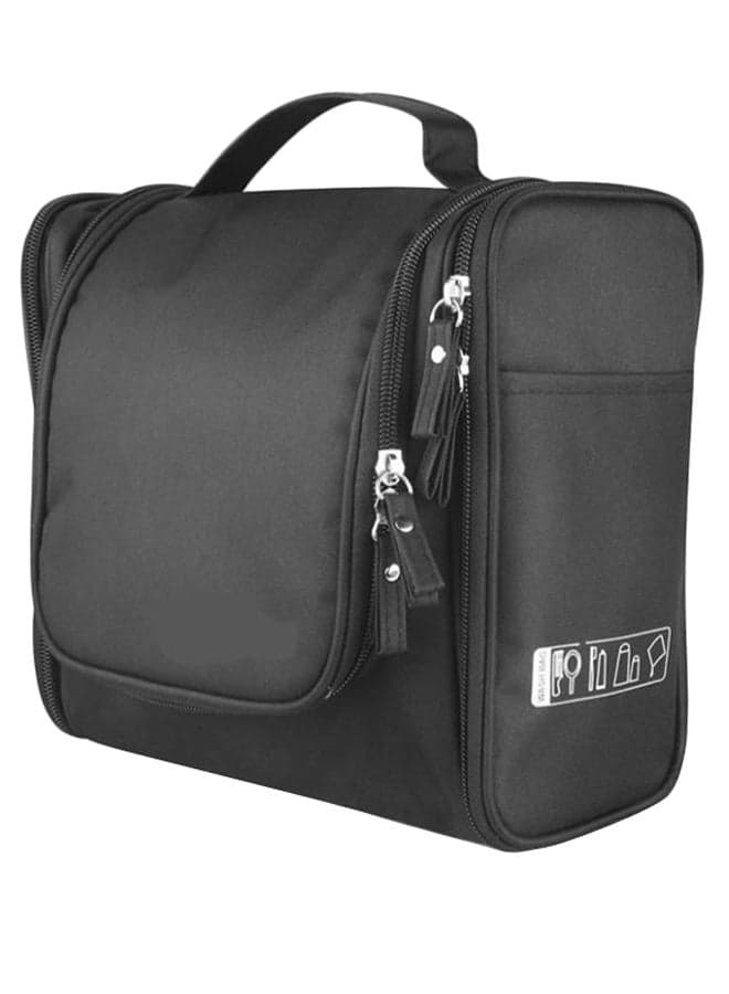 Hanging Hook Toiletry Cosmetic Bag Black