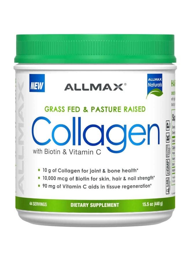 Grass Fed And Pasture Raised Collagen With Biotin And Vitamin C