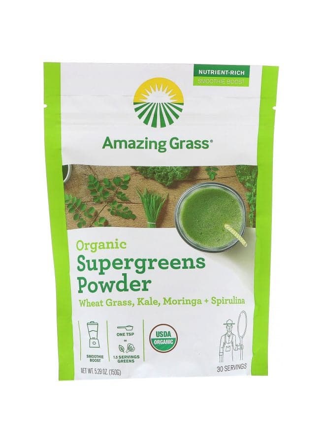 Organic SuperGreens Powder Dietary Supplement