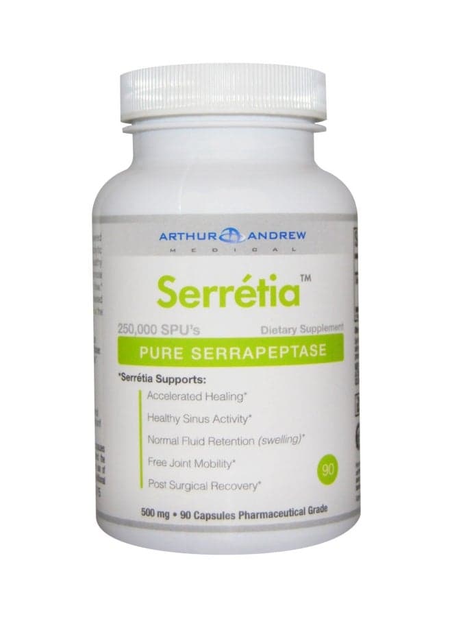 Serretia Pure Serrapeptase 500mg Dietary Supplement - 90 Capsules