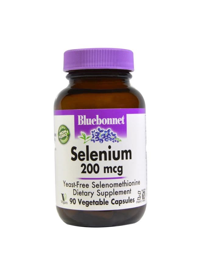 Selenium Yeast-Free Selenomethionine 200 mcg Dietary Supplement - 90 Vegetable Capsules