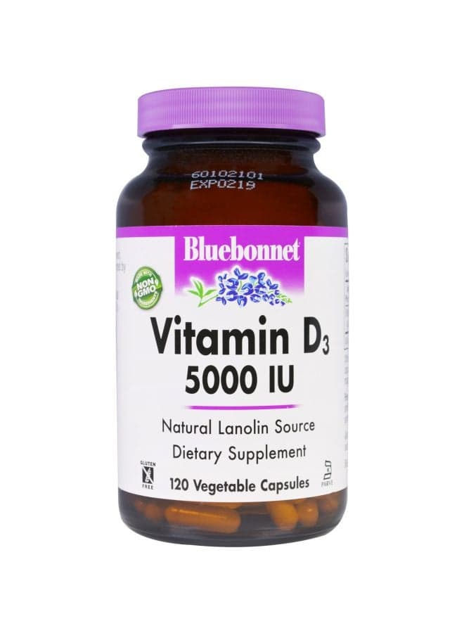 Vitamin D3 5000 IU Dietary Supplement - 120 Capsules