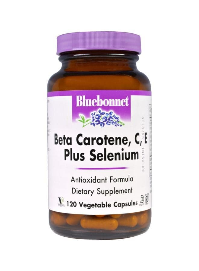 Beta Carotene - C - E Plus Selenium Dietary Supplement - 120 Vegetable Capsules