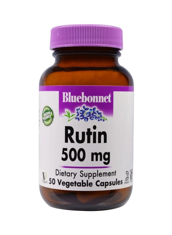 Rutin 500 mg Dietary Supplement - 50 Vegetable Capsules