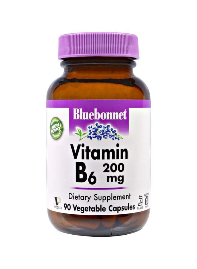 Vitamin B-6 Dietary Supplement 200mg - 90 Vegetable Capsules