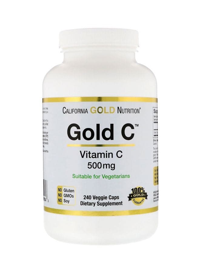 Gold C Vitamin Supplement 500Mg - 240 Veggie Capsules