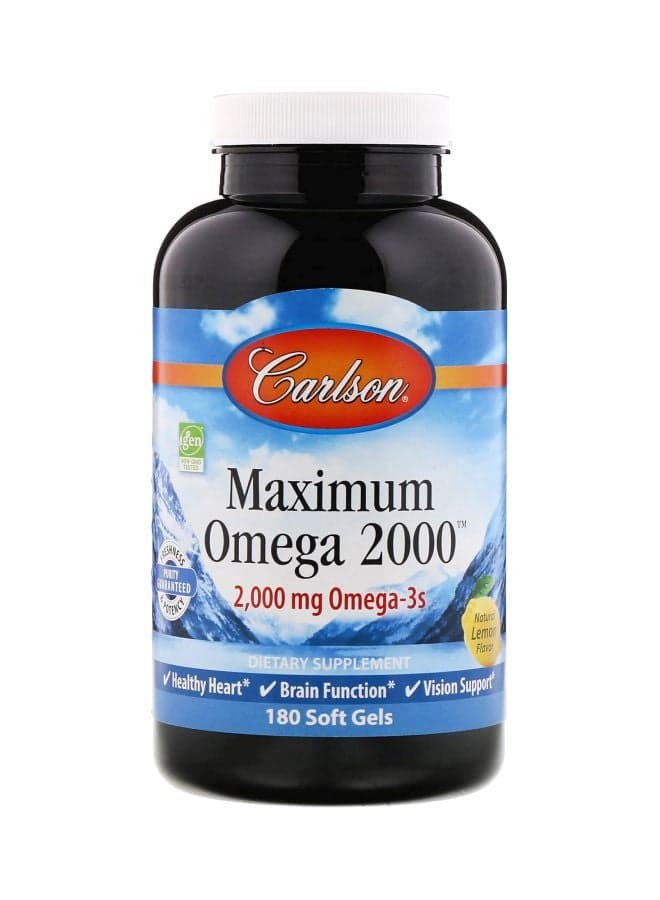 Maximum Omega 2000 Dietary Supplement - 180 Softgels