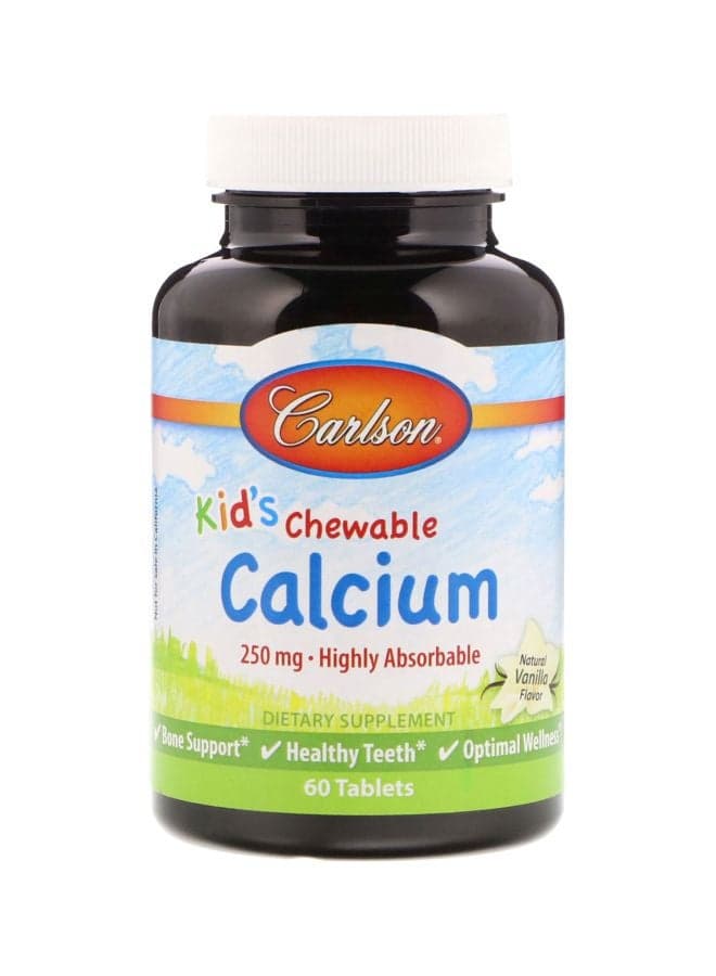 Chewable Calcium Dietary Supplement 250mg - 60 Tablets