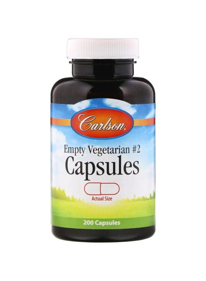 Empty Vegetarian Capsules - 200 Capsules