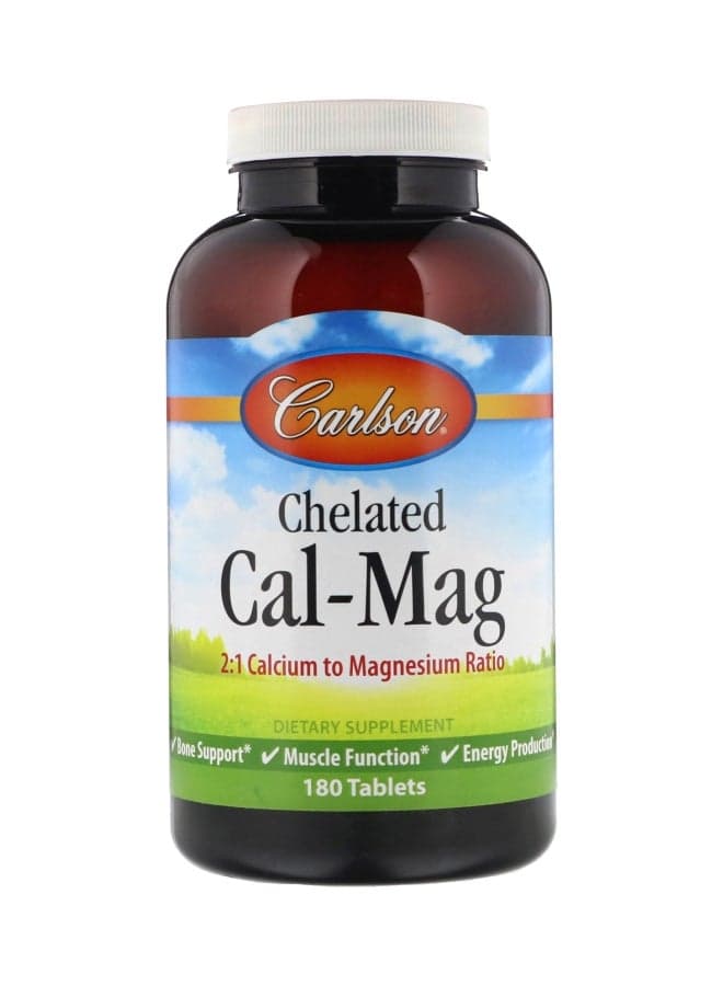 Chelated Cal-Mag Dietary Supplement - 180 Tablets