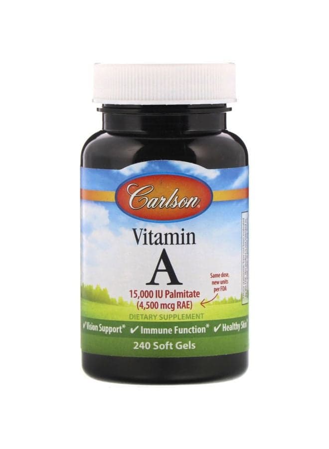 Vitamin A Dietary Supplement 15000 IU - 240 Capsules