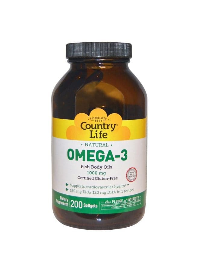Omega-3 Dietary Supplement 1000 mg - 200 Softgels