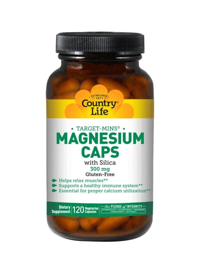 Target-Mins Magnesium Caps - 300 mg - 120 Vegetarian Capsules