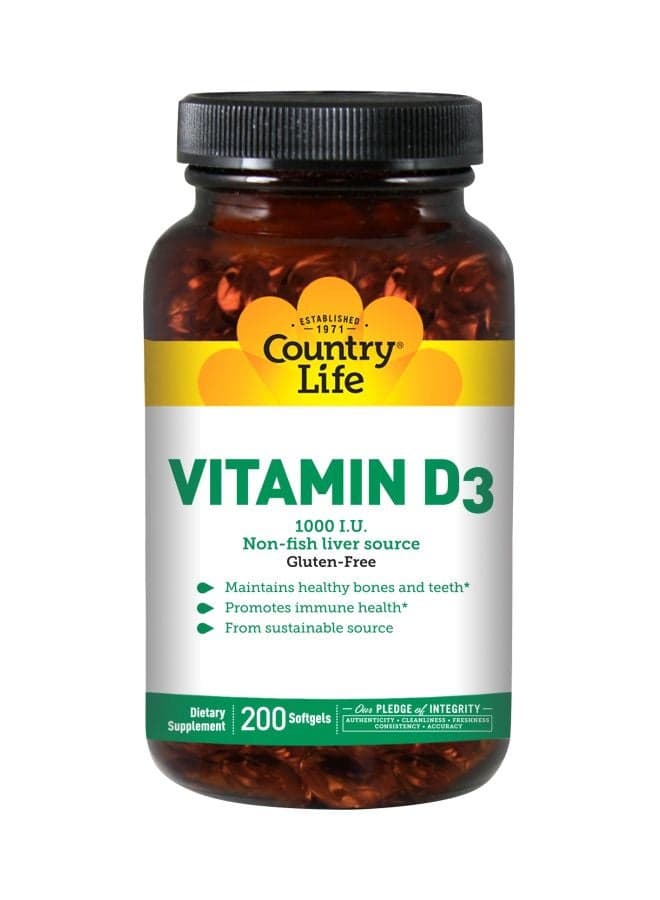 Vitamin D3 1000 IU - 200 Softgels