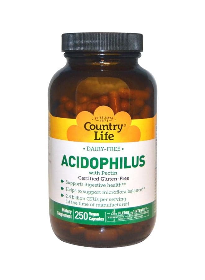 Acidophilus With Pectin Dietary Supplement-250 Veggie Caps