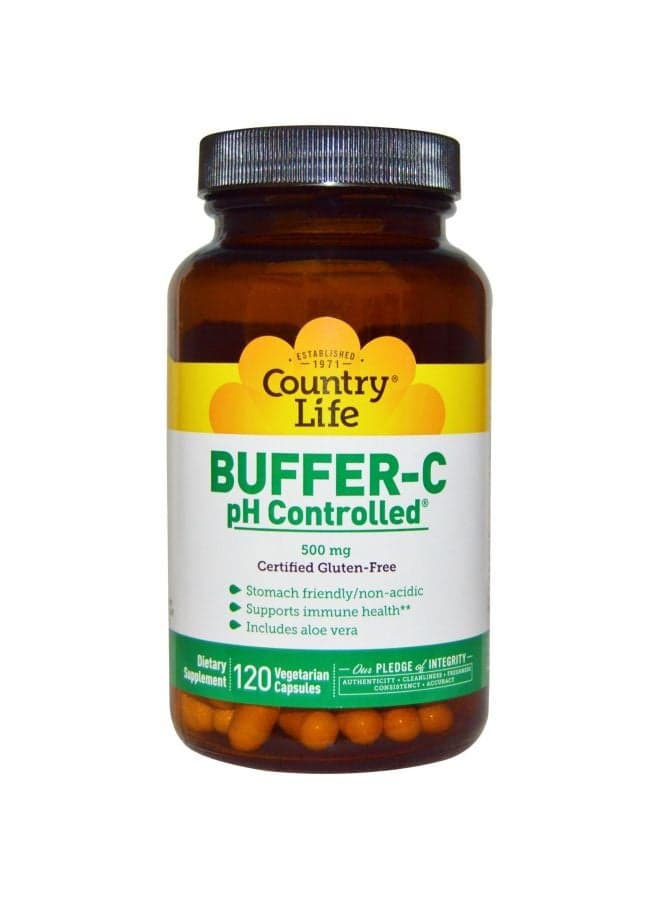 Buffer-C pH Controlled Dietary Supplement 500 Mg-120 Veggie Capsules