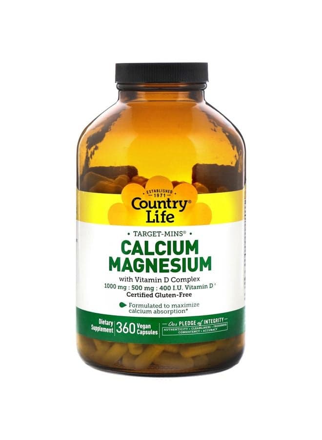 Calcium Magnesium 400 IU - 360 Vegan Capsules