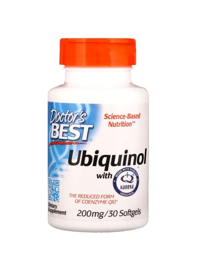 Ubiquinol With Kaneka 200 mg Dietary Supplement - 30 Softgels
