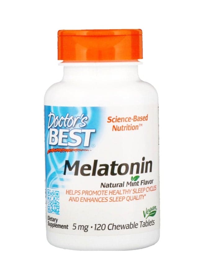 Melatonin 5mg Dietary Supplement - 120 Chewable Tablets