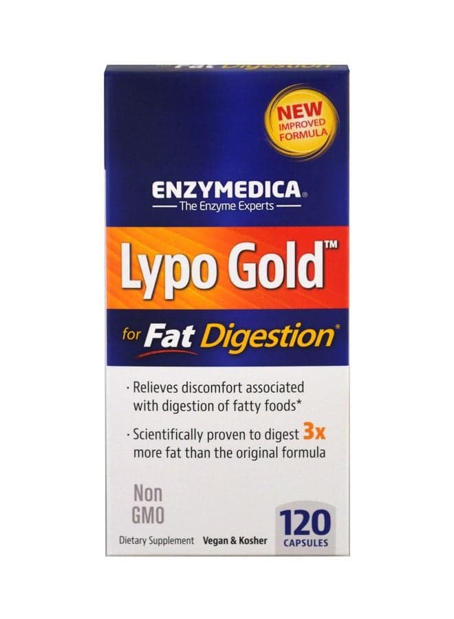 Lypo Gold For Fat Digestion Supplement - 120 Capsules