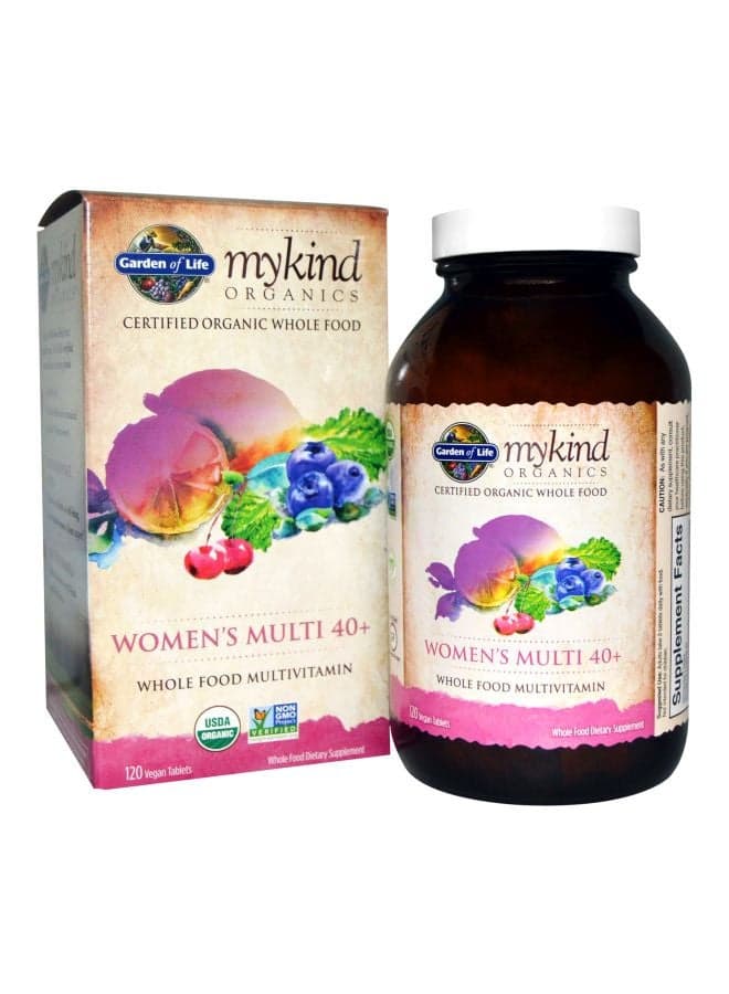 Organic Multi 40+ Dietary Supplement - 120 Vegan Tablets