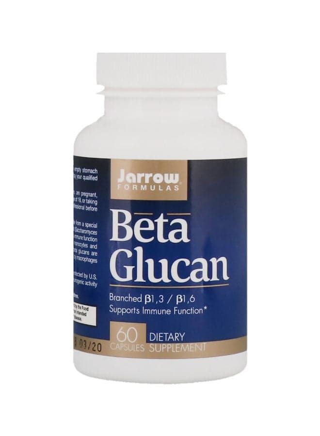 Beta Glucan Dietary Supplement - 60 Capsules