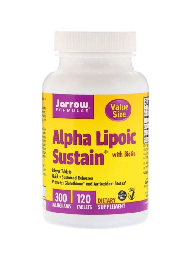 Alpha Lipoic Sustain 300mg Dietary Supplement- 120 Tablets