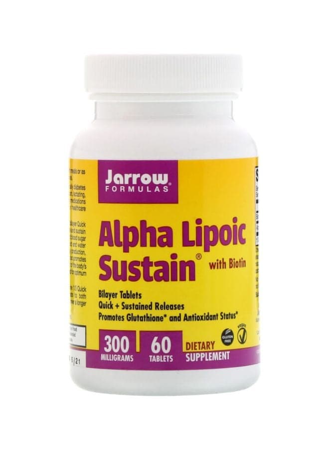 Alpha Lipoic Sustain 300 mg Dietary Supplement - 60 Tablets