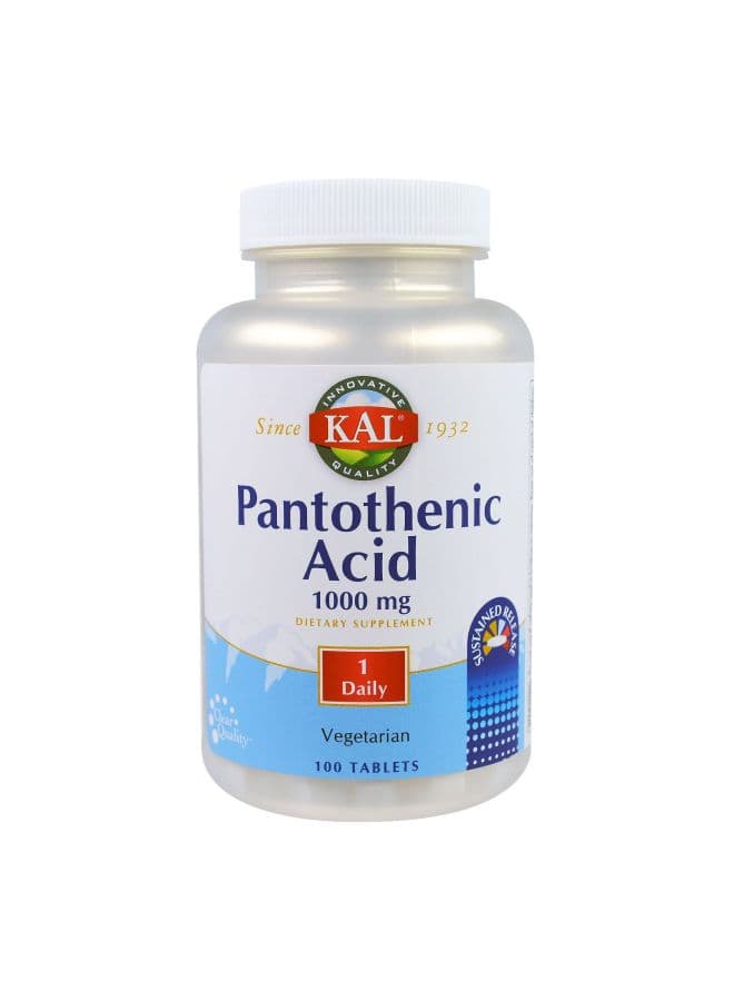 Pantothenic Acid 1000 mg Dietary Supplement - 100 Tablets