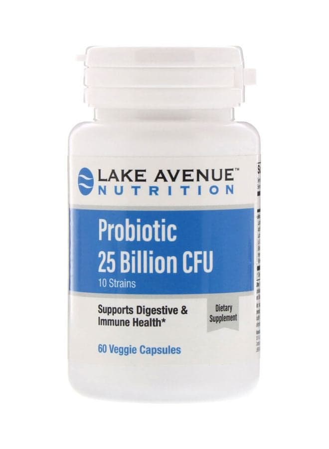 Probiotic 10 Strains 25 Billion CFU - 60 Veggie Capsules