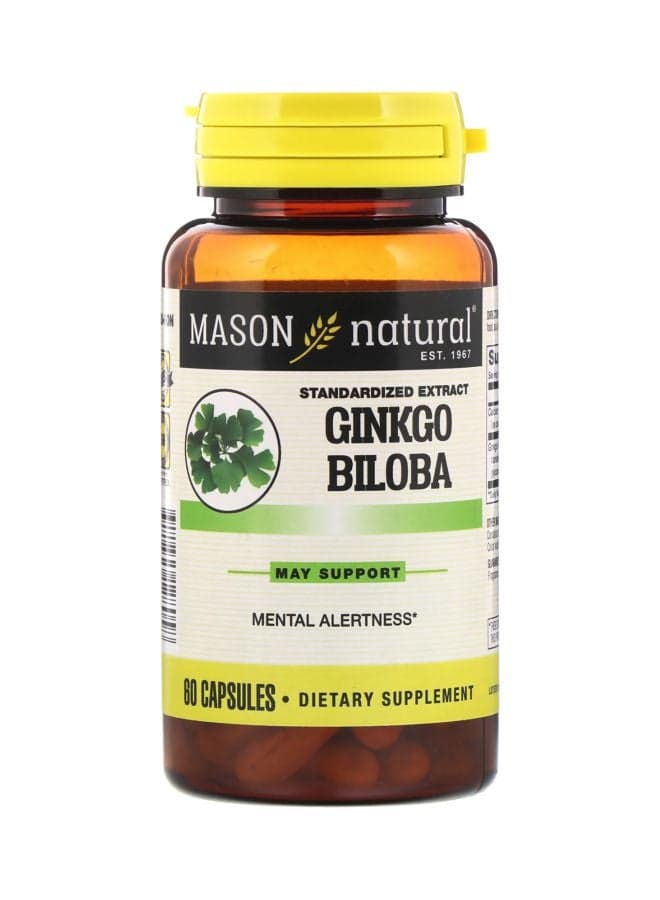 Ginkgo Biloba Dietary Supplement-60 Capsules