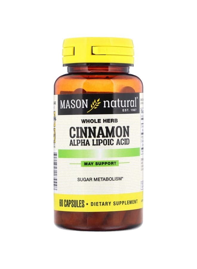 Cinnamon Alpha Lipoic Acid Dietary Supplement-60 Capsules