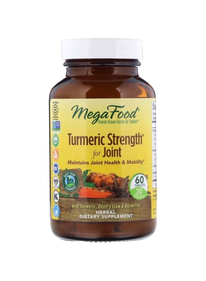 Turmeric Strength For Joint Dietary Supplement - 60 Tablets