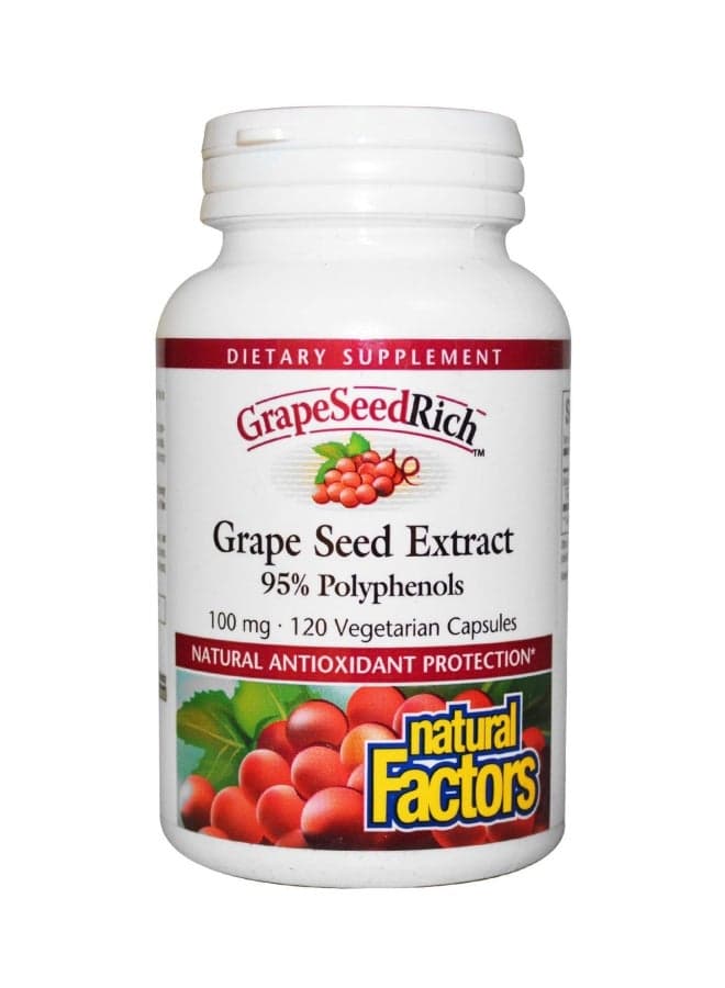 Grape Seed Extract 100 mg Dietary Supplement - 120 Veggie Caps