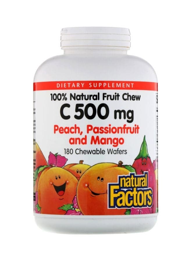 Vitamin C Dietary Supplement 500mg - 180 Chewable Wafers