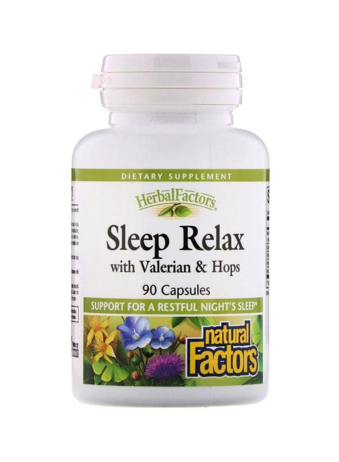 Sleep Relax With Valerian And Hops Dietary Supplement - 90 Capsules