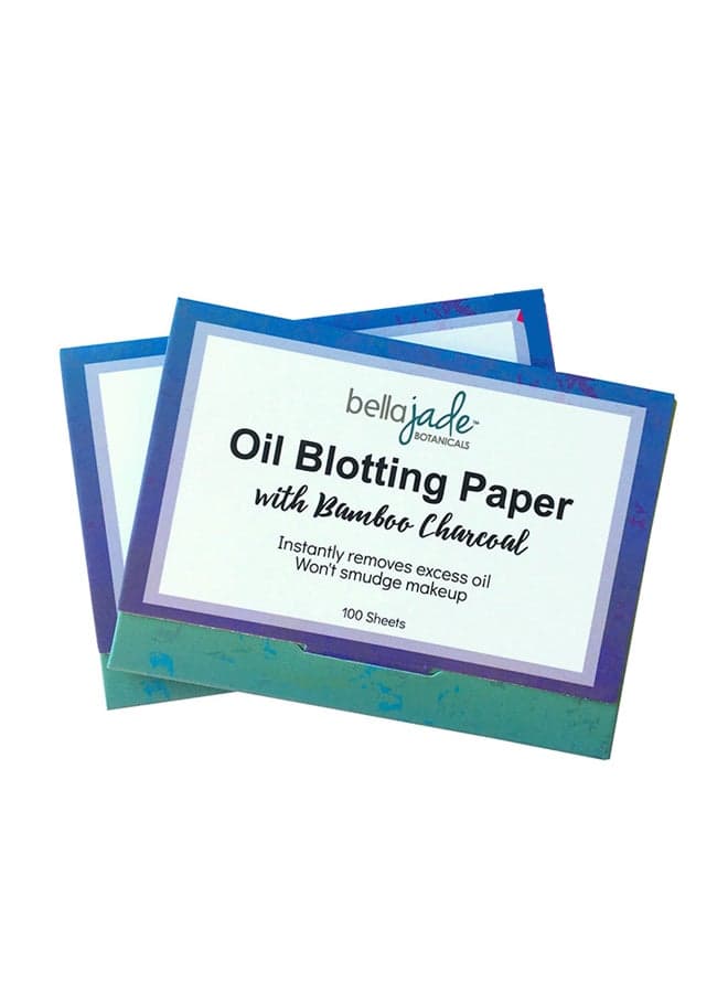 200-Piece Oil Blotting Paper With Bamboo Charcoal Green