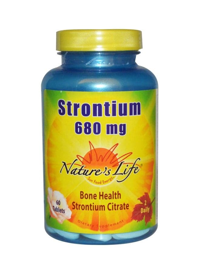 Bone Health Strontium Citrate 680 mg Dietary Supplement - 60 Tablets