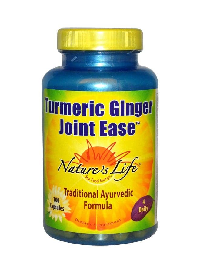 Turmeric Ginger Joint Ease Dietary Supplement - 100 Capsules