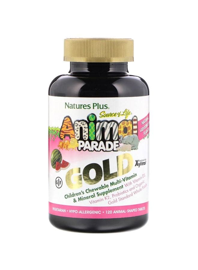 Source Of Life Animal Parade Gold Multi-vitamin And Mineral Supplement - Watermelon - 120 Tablets