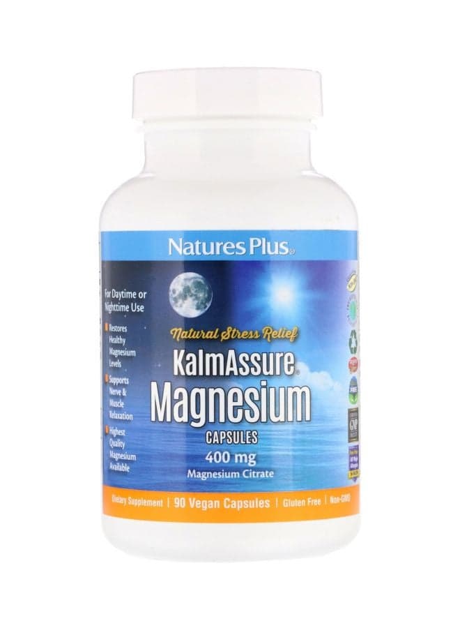 Kalmassure Magnesium 400mg Dietary Supplement-90 Vegan Capsules