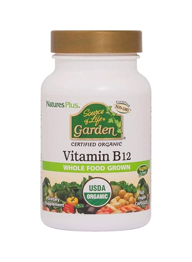 Source Of Life Garden Certified Organic Vitamin B12 - 60 Vegan Capsules