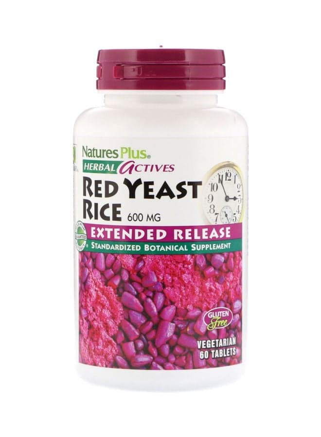 Herbal Actives Red Yeast Rice Botanical 600 mg Supplement - 60 Tablets