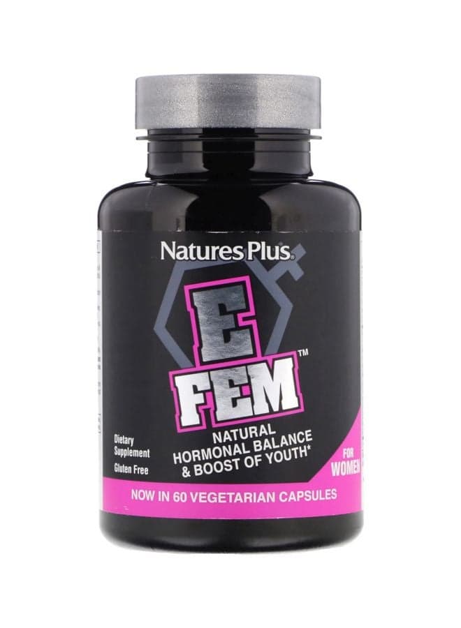 E Fem Natural Hormonal Balance Dietary Supplement - 60 Vegetarian Capsules