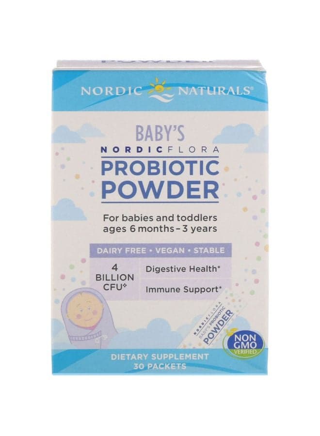 Nordic Flora Probiotic Powder Dietary Supplement - 30 Packets