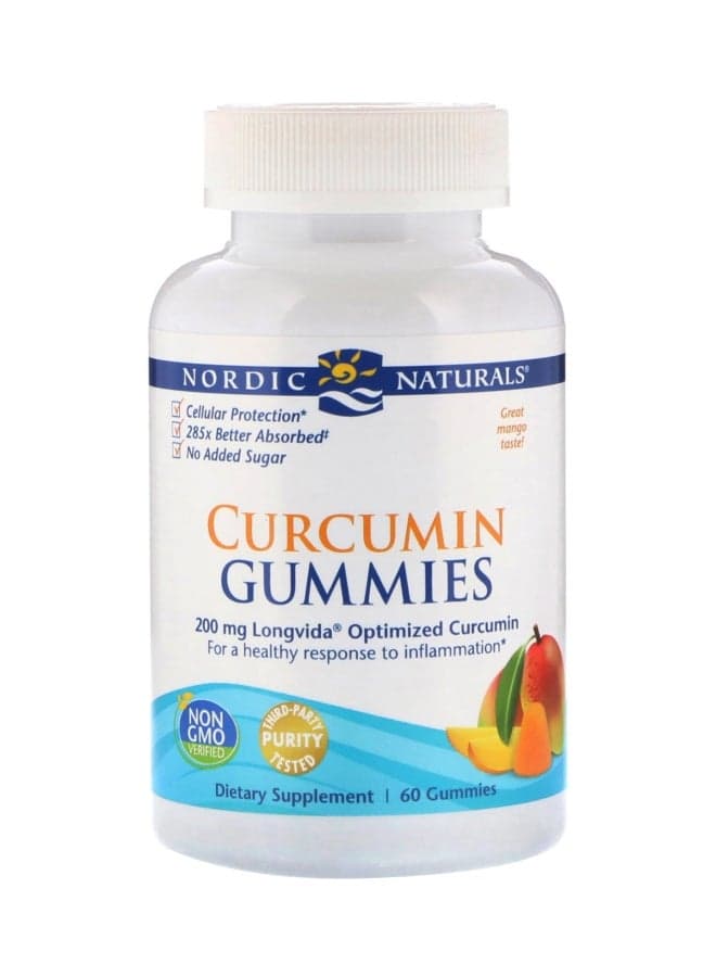 Curcumin Gummies 200mg Dietary Supplement - 60 Gummies