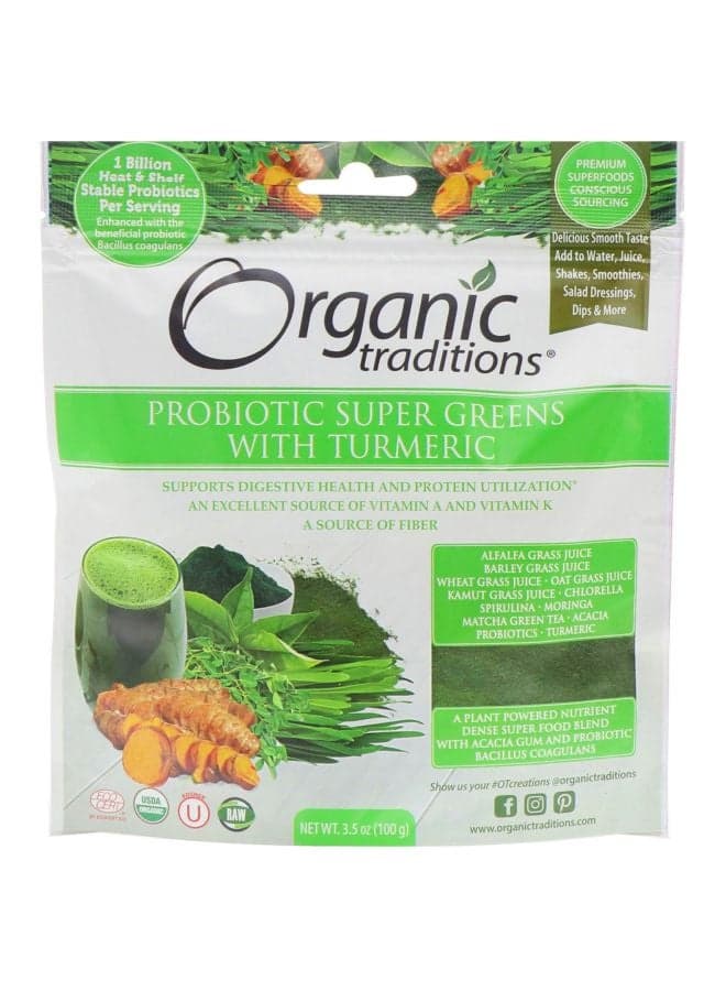 Probiotic Super Greens With Turmeric Supplement