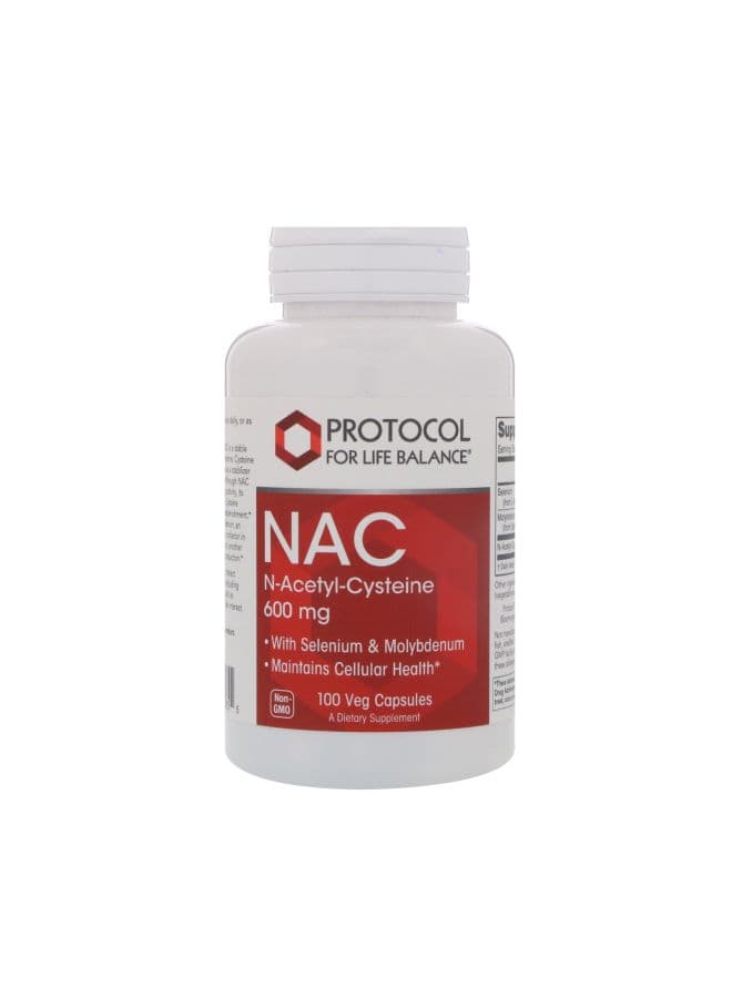 NAC N-Acetyl-Cysteine 600 MG - 100 Veg Capsules